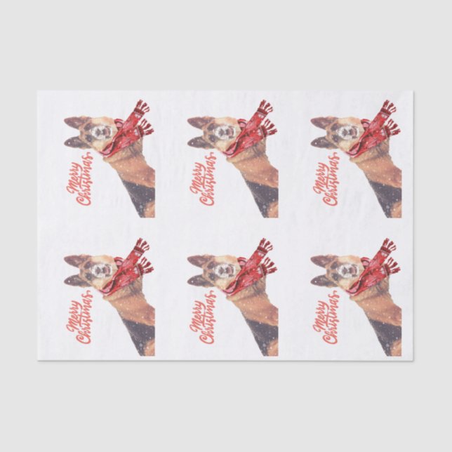 Gorgeous German Shepherd Holiday Tissue Paper (Front)