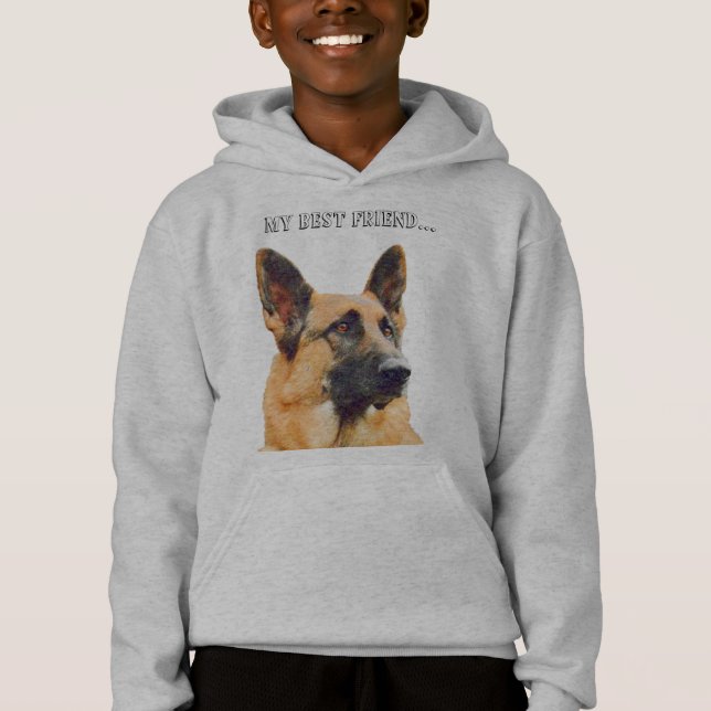 Gorgeous German Shepherd Photo Hoodie (Front)