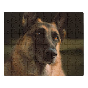 Gorgeous German Shepherd Photo Portrait Jigsaw Puzzle