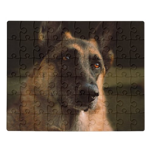 Gorgeous German Shepherd Photo Portrait Jigsaw Puzzle