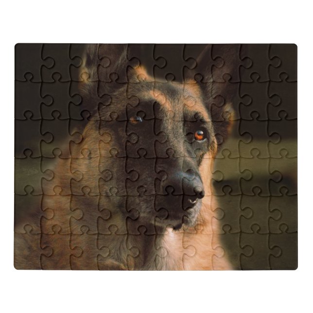 Gorgeous German Shepherd Photo Portrait Jigsaw Puzzle (Puzzle Horizontal)