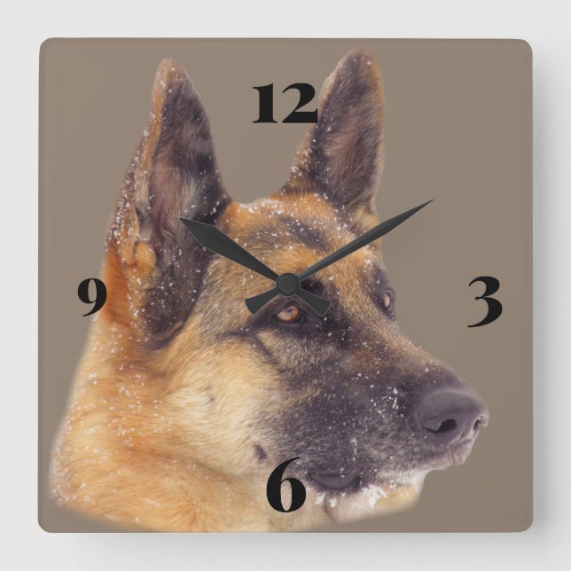 Gorgeous German Shepherd Wall Clock (Front)