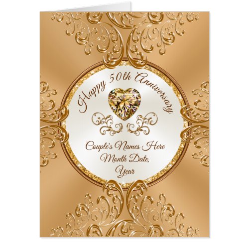Gorgeous Giant 50th Wedding Anniversary Cards Ca Card