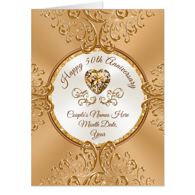 Gorgeous Giant, 50th Wedding Anniversary Cards, Ca Card (Front)