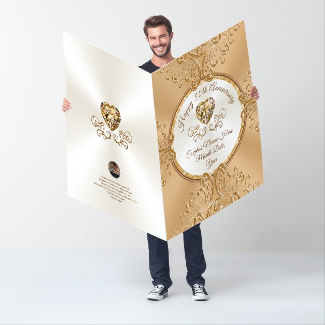 Gorgeous Giant, 50th Wedding Anniversary Cards, Card (In Situ)