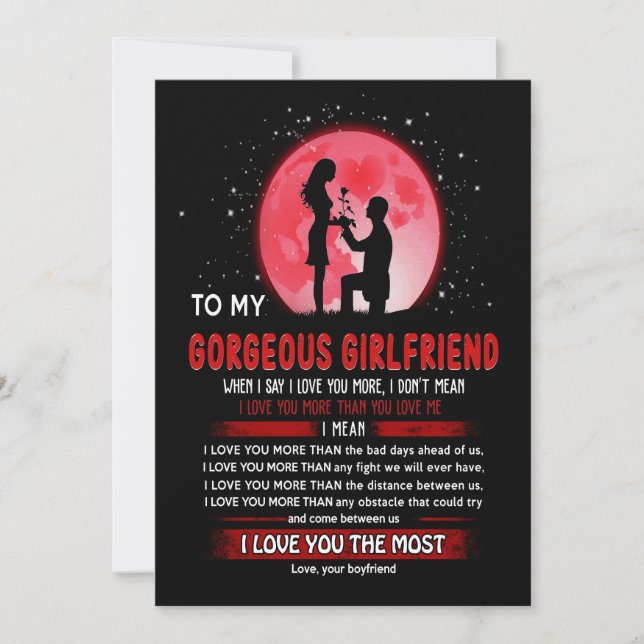 Gorgeous Girlfriend | To My Gorgeous Girlfriend Holiday Card (Front)