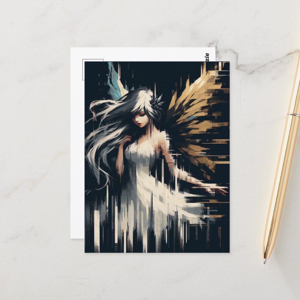 Gorgeous Glitch Fairy  Postcard