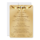 Gorgeous Gold 50th Wedding Anniversary Invitations