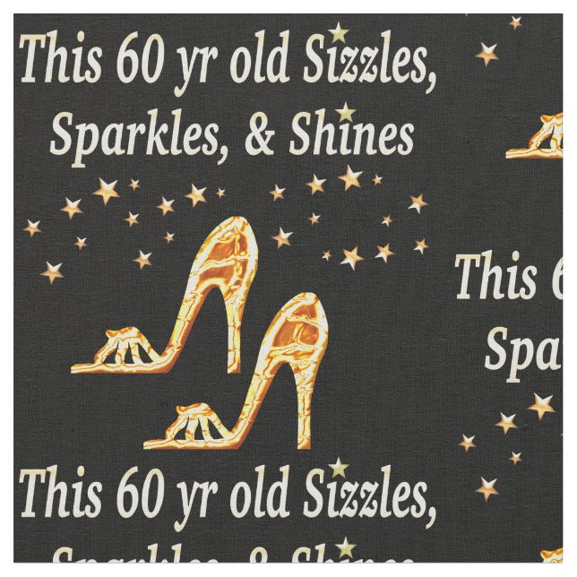 GORGEOUS GOLD 60TH BIRTHDAY FABRIC (Close Up)
