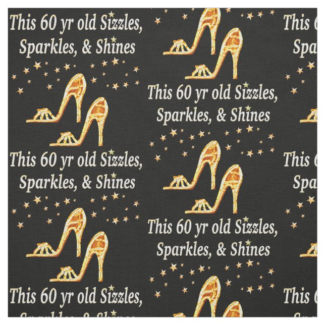 GORGEOUS GOLD 60TH BIRTHDAY FABRIC (Swatch)