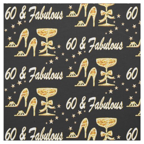 GORGEOUS GOLD 60TH BIRTHDAY PARTY FABRIC