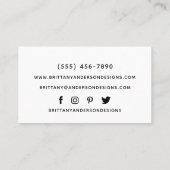 Gorgeous Gold Black Teal Green Business Card (Back)