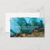 Gorgeous Gold Black Teal Green Business Card (Front/Back)
