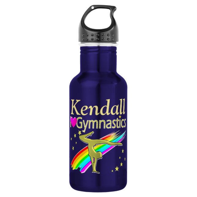 GORGEOUS GOLD CUSTOM GYMNAST WATER BOTTLE (Front)