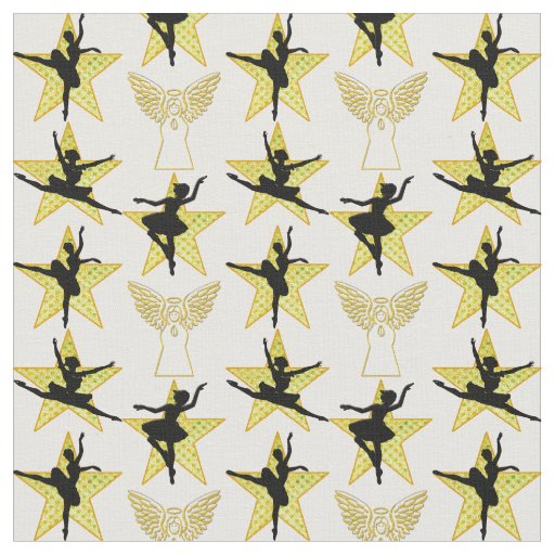 GORGEOUS GOLD DANCER CHRISTMAS DESIGN FABRIC