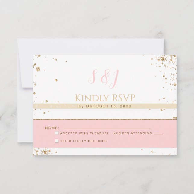 Gorgeous - Gold Pink RSVP 3 (Front)