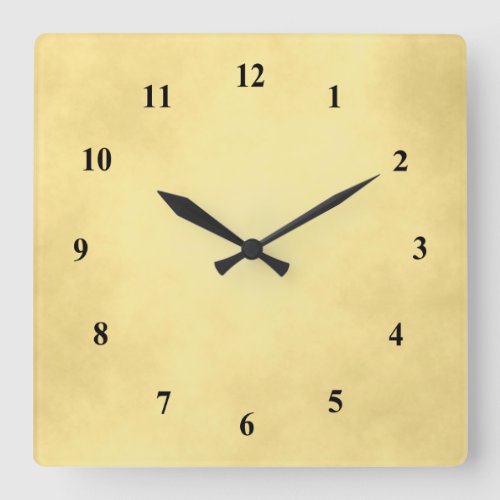 Gorgeous Gold Square Wall Clock