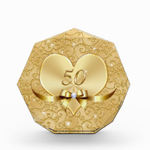 Gorgeous Golden 50 Year Wedding Anniversary Gift