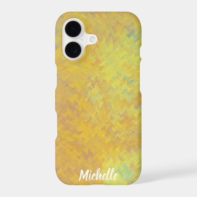 Gorgeous Golden Marbled Art Personalized Case-Mate iPhone Case (Back)