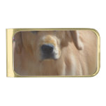 Gorgeous Golden Retriever Gold Finish Money Clip