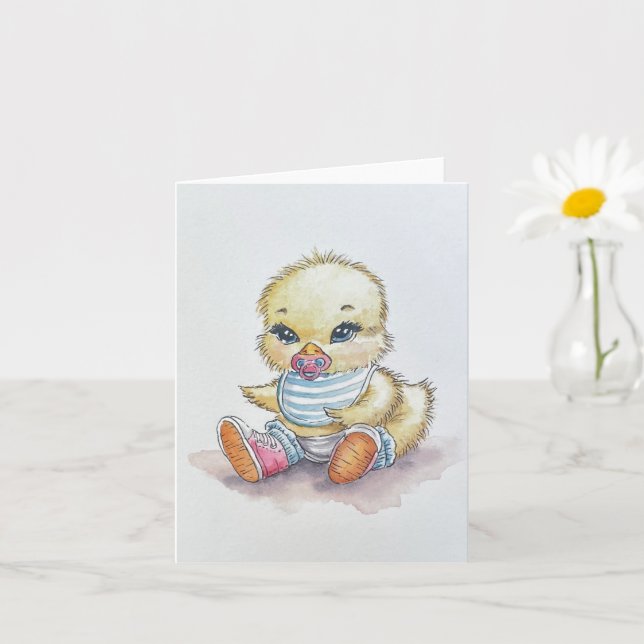 Gorgeous Gosling Greetings Card (Small Plant)