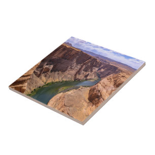 Gorgeous Grand Canyon And Colorado River Landscape Ceramic Tile