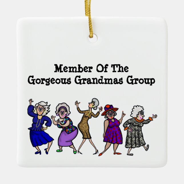 Gorgeous Grandmas Group Member Ornament (Front)