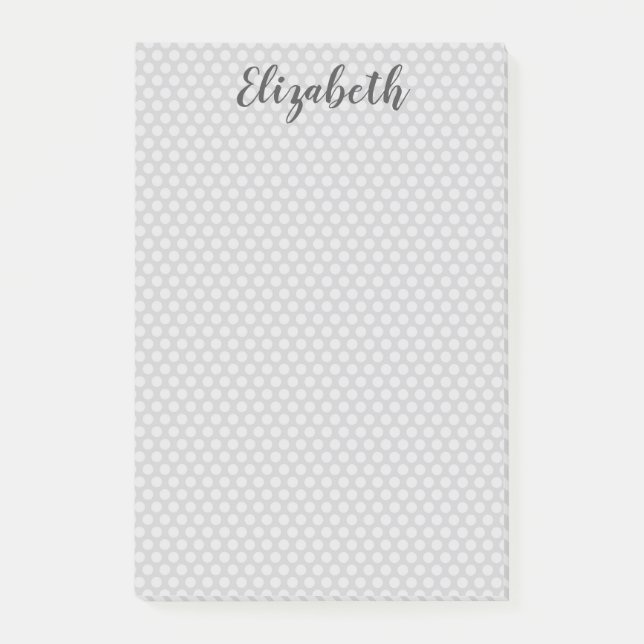 Gorgeous gray polka dots post-it notes (Front)