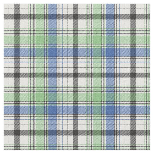 Gorgeous Green and Blue Spring Plaid Fabric (Close Up)