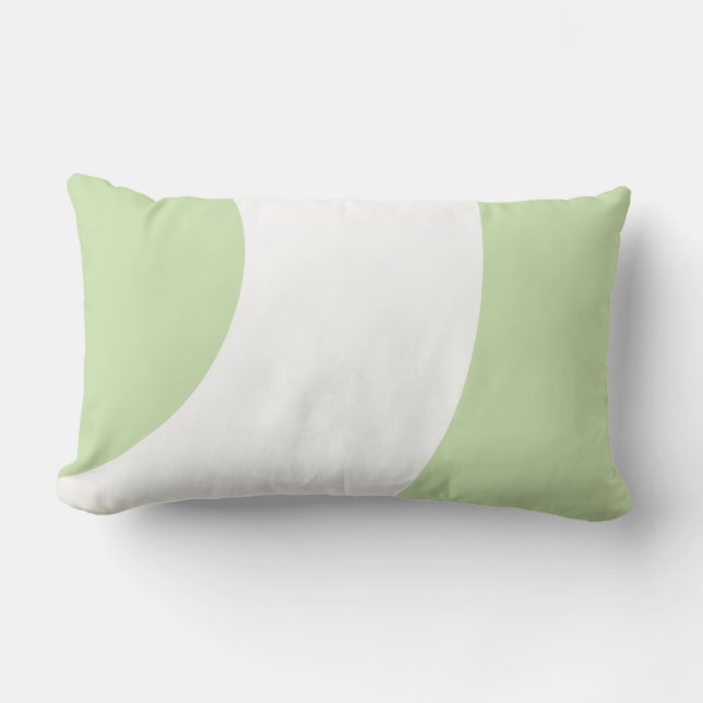 Gorgeous green and white lumbar pillow (Front)
