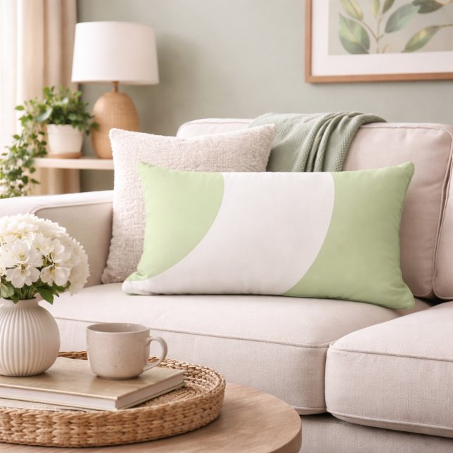 Gorgeous green and white lumbar pillow (Creator Uploaded)