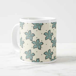 Gorgeous Grey Floral Giant Coffee Mug