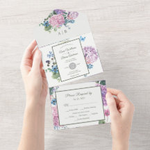 Gorgeous Hand-painted Hydrangea Floral Wedding