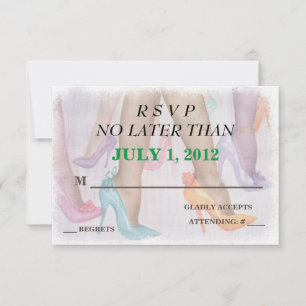 GORGEOUS HI HEELS CUSTOMIZABLE RSVP CARDS