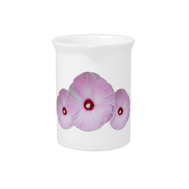 Gorgeous Hibiscus Flower Beverage Pitcher (Front)