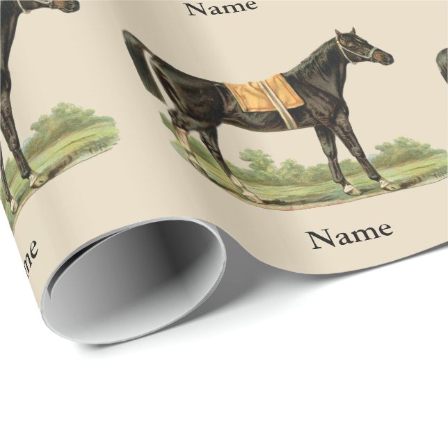 Gorgeous Horse Art Gift Wrap Personalized (Roll Corner)