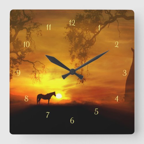 Gorgeous Horse Clock