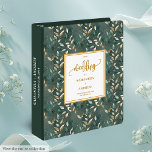 Gorgeous Hunter Green Gold Greenery Ring Binder<br><div class="desc">✅ For matching items search 198W in my collections ✅ Celebrate love and memories with our elegant wedding ring binder and memory album collection, designed with watercolor eucalyptus greenery and shimmering gold accents. Featuring deep green, emerald, sage, hunter, and forest green tones mixed with luxe gold leaves, each album offers...</div>