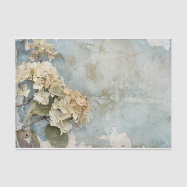 Gorgeous Hydrangea Gift Wrap Tissue Paper (Front)