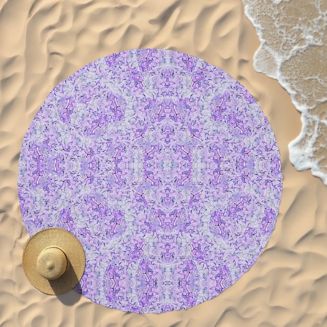 Gorgeous hydrangea pattern in lavender, floral  beach towel  (Beach)