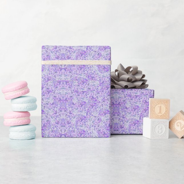 Gorgeous hydrangea pattern in lavender, floral  wrapping paper (Baby Shower)