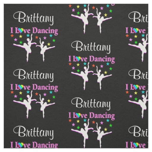 GORGEOUS I LOVE DANCING BALLERINA FABRIC