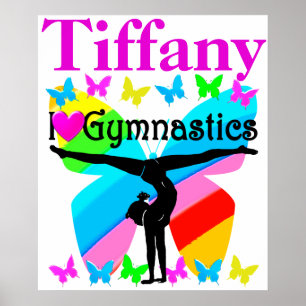 GORGEOUS I LOVE GYMNASTICS PERSONALIZED POSTER