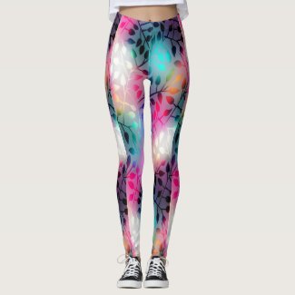 Gorgeous Iridescent Leaves Ivy Vine Leggings