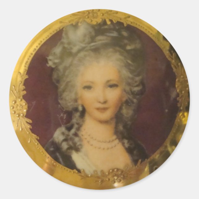 Gorgeous Lady Classic Round Sticker (Front)