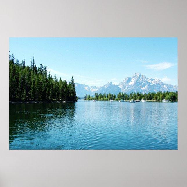 gorgeous landscape photography - lake, mountain, poster (Front)