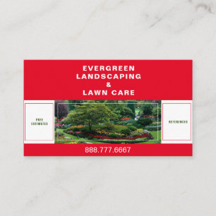 Gorgeous Landscaped Lawn Photo Business Card