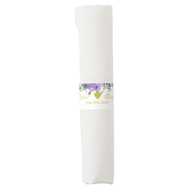 Gorgeous Lavender Vineyard | Photo Thank you Napkin Bands (Front)