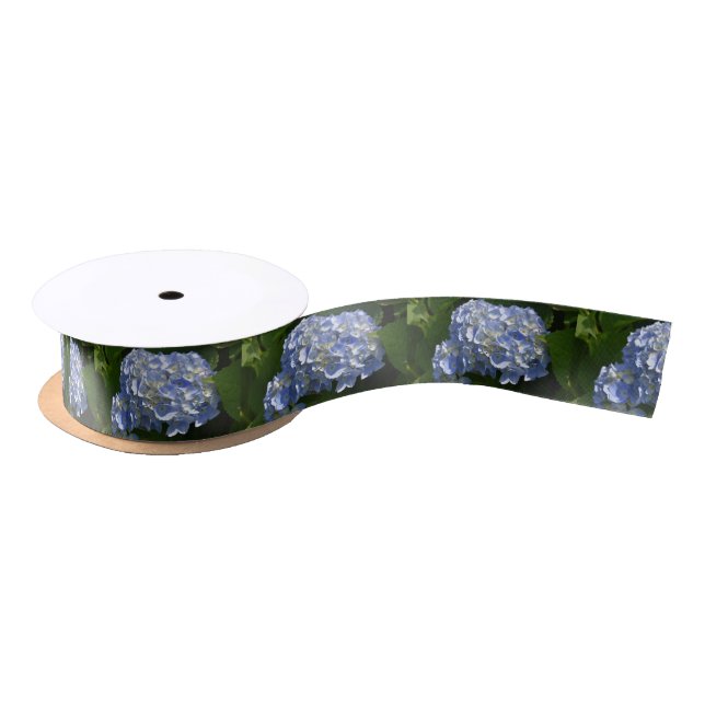 Gorgeous Light Blue Flowering Hydrangea Bush Satin Ribbon (Spool)