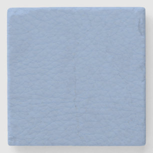 Gorgeous Light Blue Leather Texture Stone Coaster